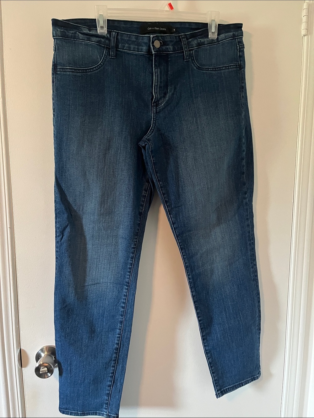 Calvin Klein women Indigo Slim Straight Jeans